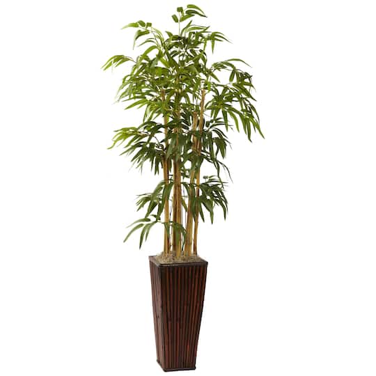 Michaels, 4ft. Artificial Bamboo Tree with Decorative Planter – Category: Trees & Floor Plants